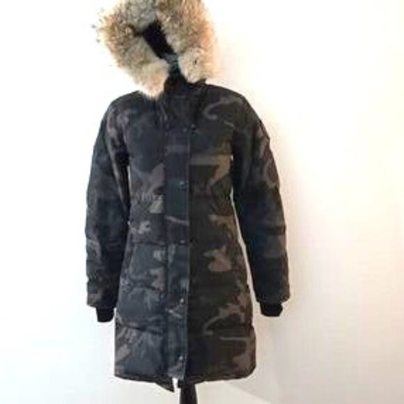 CANADA GOOSE BLACK LABEL SHELBOURNE PARKA COAT CAMO CAMOUFLAGE WOMEN'S SMALL - Picture 4 of 16